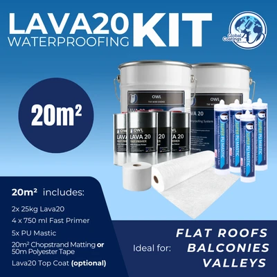 LAVA 20 Kit 20m² - waterproofing kit for 20m² coverage