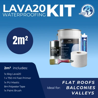 LAVA 20 Kit 2m² - waterproofing kit for 2m² coverage